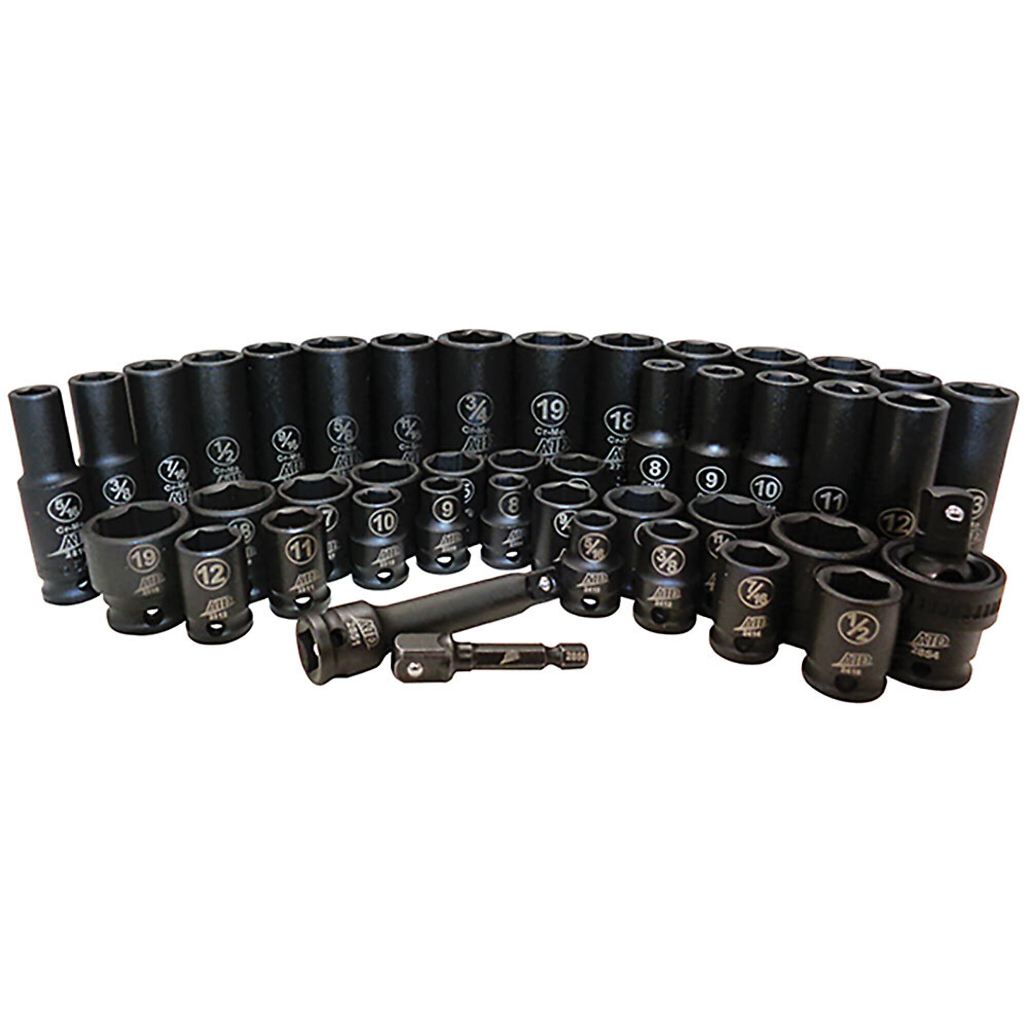 ATD Impact Socket 43Pc 3/8Dr Sae/Metric Set, Model# 10376